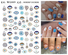 Load image into Gallery viewer, Evil Eye Nails - Evil Eye Nail Art Design Stickers - AccessoriesWG889