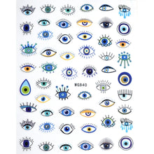 Load image into Gallery viewer, Evil Eye Nails - Evil Eye Nail Art Design Stickers - AccessoriesWG840