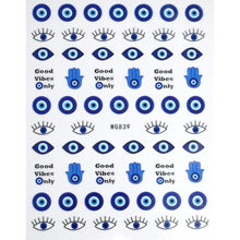 Load image into Gallery viewer, Evil Eye Nails - Evil Eye Nail Art Design Stickers - AccessoriesWG839