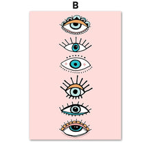 Load image into Gallery viewer, Evil Eye Posters - Series 1 - Home DecorArtistic Evil Eyes One Above the Other5.1β x 7.1β
