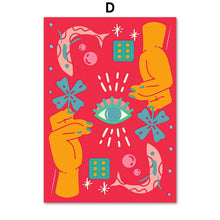 Load image into Gallery viewer, Evil Eye Posters - Series 2 - Home DecorLucky Evil Eye with Hands, Dice, and Fish5.1β x 7.1β
