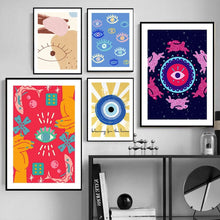 Load image into Gallery viewer, Evil Eye Posters - Series 2 - Home DecorEvil Eyes in Different Colours5.1β x 7.1β