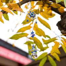 Load image into Gallery viewer, Evil Eye Wall Hanging with Angel Pendulum Design and Suncatcher Crystal - Wall Hanging