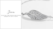 Load image into Gallery viewer, Evil Eye with Angel Wings Silver Bracelet - Bracelet