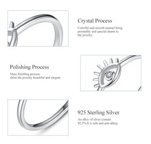 Load image into Gallery viewer, Evil Eye with Eye Lashes Silver Ring - Ring6