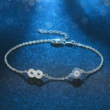 Load image into Gallery viewer, Evil Eye with Infinity Symbol Silver Bracelet - BraceletSilver