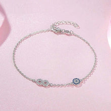 Load image into Gallery viewer, Evil Eye with Infinity Symbol Silver Bracelet - BraceletSilver