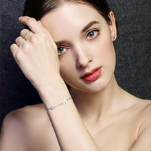 Load image into Gallery viewer, Evil Eye with Infinity Symbol Silver Bracelet - BraceletSilver