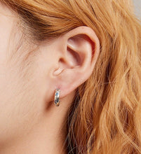 Load image into Gallery viewer, Evil Eye with Moon and Stars Silver Earrings - Earrings