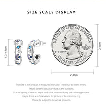 Load image into Gallery viewer, Evil Eye with Moon and Stars Silver Earrings - Earrings