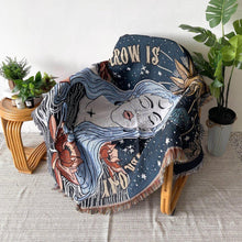 Load image into Gallery viewer, Evil Eye with Tomorrow is Another Day Text Multipurpose Blanket, Wall Hanging and More - Home Decor