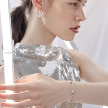 Load image into Gallery viewer, Evil Eyes with Elephants Silver Bracelet - BraceletRose Gold