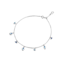 Load image into Gallery viewer, Evil Eyes with Hamsa Hands Silver Anklet - Anklet