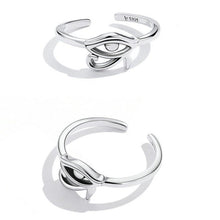 Load image into Gallery viewer, Eye of Horus Evil Eye Silver Ring - Ring