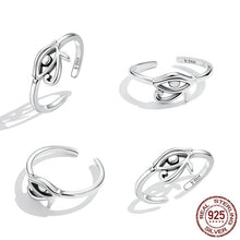 Load image into Gallery viewer, Eye of Horus Evil Eye Silver Ring - Ring
