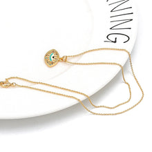 Load image into Gallery viewer, Eye Shaped Evil Eye with Colourful Stones Pendant Necklace - Jewellery