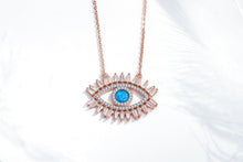 Load image into Gallery viewer, Eyes with Eyelashes Shaped Evil Eye Silver Necklaces - NecklaceGold
