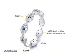 Load image into Gallery viewer, Finger Wrap Evil Eyes Silver Ring - Ring6