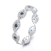 Load image into Gallery viewer, Finger Wrap Evil Eyes Silver Ring - Ring6