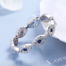 Load image into Gallery viewer, Finger Wrap Evil Eyes Silver Ring - Ring6