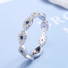 Load image into Gallery viewer, Finger Wrap Evil Eyes Silver Ring - Ring6