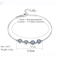 Load image into Gallery viewer, Four Evil Eyes Silver Bracelets - BraceletRose Gold