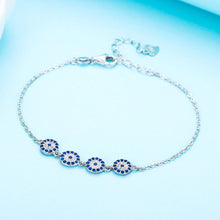 Load image into Gallery viewer, Four Evil Eyes Silver Bracelets - BraceletSilver