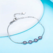 Load image into Gallery viewer, Four Evil Eyes Silver Bracelets - BraceletRose Gold