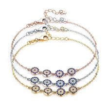 Load image into Gallery viewer, Four Evil Eyes Silver Bracelets - BraceletSilver