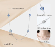 Load image into Gallery viewer, Four Evil Eyes Silver Necklaces - NecklaceRose GoldCircular Shape