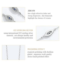 Load image into Gallery viewer, Four Evil Eyes Silver Necklaces - NecklaceRose GoldCircular Shape