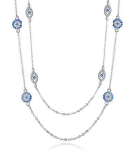 Load image into Gallery viewer, Four Evil Eyes Silver Necklaces - NecklaceSilverEye Shape