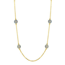 Load image into Gallery viewer, Four Evil Eyes Silver Necklaces - NecklaceGoldCircular Shape