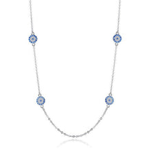 Load image into Gallery viewer, Four Evil Eyes Silver Necklaces - NecklaceSilverCircular Shape