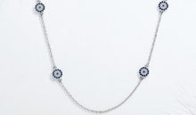 Load image into Gallery viewer, Four Evil Eyes Silver Necklaces - NecklaceRose GoldCircular Shape