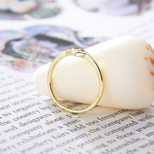 Load image into Gallery viewer, Gold Colored Blue Stone Eye Shaped Evil Eye Silver Ring - Ring8