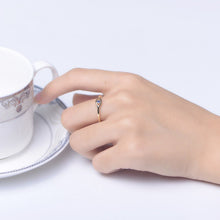 Load image into Gallery viewer, Gold Colored Blue Stone Eye Shaped Evil Eye Silver Ring - Ring8