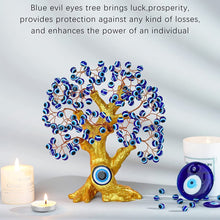 Load image into Gallery viewer, Golden Tree of Life with Evil Eyes Desktop Ornament - Ornament