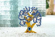 Load image into Gallery viewer, Golden Tree of Life with Evil Eyes Desktop Ornament - Ornament