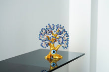 Load image into Gallery viewer, Golden Tree of Life with Evil Eyes Desktop Ornament - Ornament