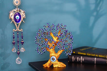 Load image into Gallery viewer, Golden Tree of Life with Evil Eyes Desktop Ornament - Ornament