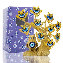 Load image into Gallery viewer, Goldens Owls with Evil Eyes Desktop Ornament - Ornament