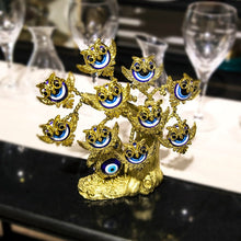 Load image into Gallery viewer, Goldens Owls with Evil Eyes Desktop Ornament - Ornament