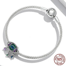 Load image into Gallery viewer, Green, Purple, and Blue Stone Studded Turkish Evil Eye Charm Bead - Charm Bead