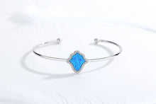 Load image into Gallery viewer, Hamsa Hand Open Cuff Silver Bracelets - BraceletRose Gold