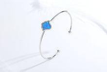 Load image into Gallery viewer, Hamsa Hand Open Cuff Silver Bracelets - BraceletRose Gold