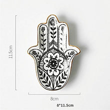 Load image into Gallery viewer, Hamsa Hand Themed Multipurpose Decorative Plate - Decorative Plate