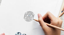 Load image into Gallery viewer, Hamsa Hand with Evil Eye Spherical Silver Charm Bead - Charm Bead