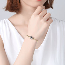 Load image into Gallery viewer, Hamsa Hand with Evil Eye Spherical Silver Charm Bead - Charm Bead