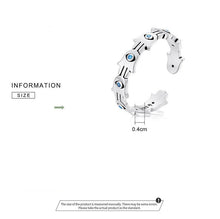 Load image into Gallery viewer, Hamsa Hand with Evil Eyes Finger Wrap Ring - Ring